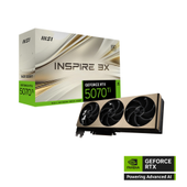 MSI GeForce RTX 5070 Ti 16G Inspire 3X OC Plus 16GB GDDR7 256bit DX12 PCIe 5.0 (3xDP 1xHDMI) Ekran Kart
