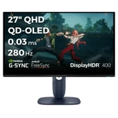 Dell Alienware AW2725D 27 2560x1440 QHD 280Hz 0.03 ms HDMI DP Type-C True Black 400 QD-OLED Gaming Monitr