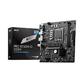 MSI PRO B760M-G DDR4 4800MHZ (OC) PCI-E M.2 USB 3.2 HDMI DP VGA 1x2.5G LAN mATX Soket 1700