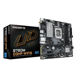 Gigabyte B760M D3HP Wi-Fi 6 DDR5 5600 MHz 2xM.2 1G LAN Micro-ATX Soket 1700