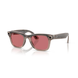 Ray-Ban Meta Wayfarer Ak�ll� G�zl�k Shiny Warm Stone Watermelon Red Transitions RW4006