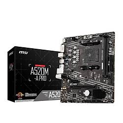 MSI A520M-A PRO DDR4 4600MHz DVI HDMI VGA M.2 USB 3.2 mATX AM4