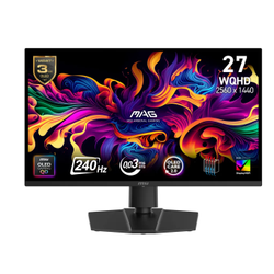 MSI MAG 271QP QD-OLED X24 26.5 2560x1440 WQHD 240Hz 0.03 ms HDMI DP True Black 400 Adaptive Sync QD-OLED Gaming Monit�r