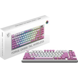 MSI Forge GK600 TKL Wireless Violet TR Mekanik RGB Gaming Klavye