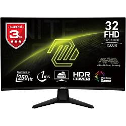 MSI MAG 32C6X 31.5 1920x1080 250Hz 1ms HDMI DP Curved Adaptive Sync Curve 1500R Gaming Monit�r