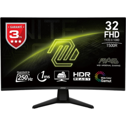 MSI MAG 32C6X 31.5 1920x1080 250Hz 1ms HDMI DP Curved Adaptive Sync Curve 1500R Gaming Monit�r