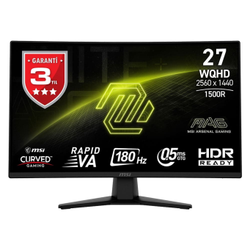 MSI MAG 274CQF 27 2560x1440 180Hz 0.5ms HDMI DP Adaptive Sync Curved 1500R Gaming Monit�r