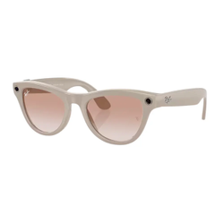 Ray-Ban Meta Skyler Ak�ll� G�zl�k Parlak Kire�li Gri �er�eve Tar��n Pembesi Cam Rengi