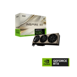 MSI GeForce RTX 5080 16G Inspire 3X OC 16GB GDDR7 256bit DX12 PCIe 5.0 (3xDP 1xHDMI) Ekran Kart�