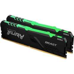 Kingston Fury Beast RGB 32GB DDR4 3200MHz CL16 So�utuculu Dual Kit Ram KF432C16BBAK2-32