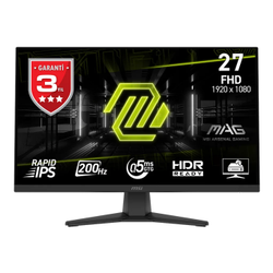 MSI MAG 272F 27 1920x1080 FHD 200Hz 0.5ms HDMI DP FreeSync Premium IPS Gaming Monit�r