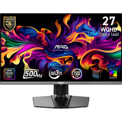 MSI MAG 272QP QD-OLED X50 27 2560x1440 WQHD 500Hz 0.03 ms HDMI DP Type-C True Black 500 FreeSync Premium Pro QD-OLED Gaming Monit�r