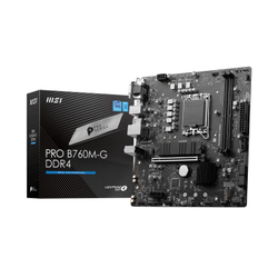 MSI PRO B760M-G DDR4 4800MHZ (OC) PCI-E M.2 USB 3.2 HDMI DP VGA 1x2.5G LAN mATX Soket 1700