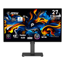 MSI PRO MAX 271UPX12G 26.5 3840x2160 4K UHD 120Hz 0.03 ms HDMI DP Type-C Vesa Display HDR True Black 400 AMD FreeSync Premium Pro QD-OLED Monit�r