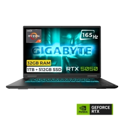 Gigabyte Gaming A16 3TH Ryzen 7 260 32GB 1TB + 512GB SSD 8GB RTX5050 85W 16 FHD+ 165Hz FreeDOS