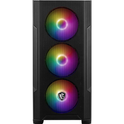 MSI MAG FORGE M100A Akrilik Yan Panel ATX Gaming Siyah Kasa PSU Yok
