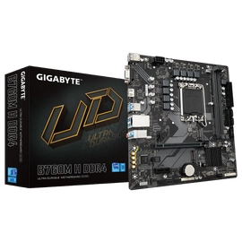 Gigabyte B760M H DDR4 3200MHz 2xM.2 HDMI D-Sub 1GbE LAN Micro ATX Soket 1700 Anakart