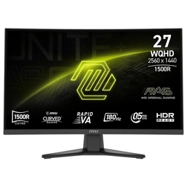 MSI MAG 275CQF E18 27 2560x1440 WQHD 180Hz 0.5ms HDMI DP FreeSync Curve 1500R Gaming Monitr