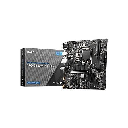 MSI PRO B660M-B DDR4 4600MHz HDMI DP M.2 USB3.2 2.5G LAN mATX Soket 1700