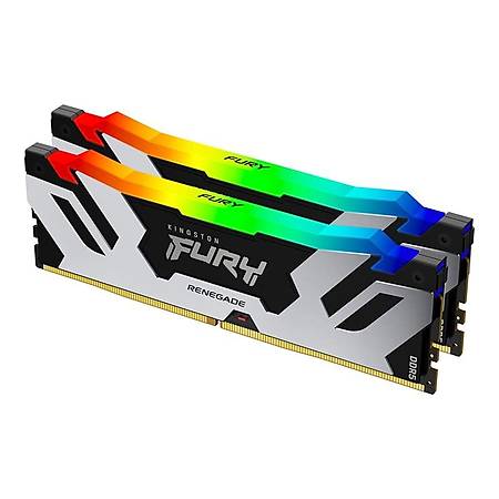 Kingston Fury Renegade RGB 32GB DDR5 6000 MHz CL32 Soğutuculu Dual Kit Ram KF560C32RSAK2-32
