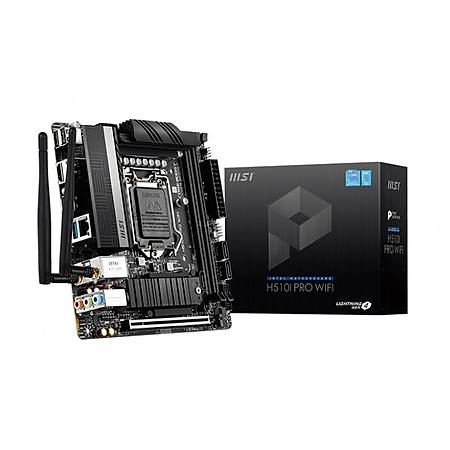 MSI H510I PRO DDR4 3200MHz HDMI DP M.2 USB3.2 Wi-Fi Mini-ITX 1200p