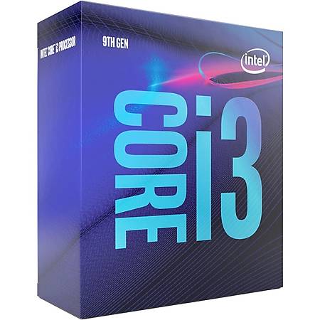  Intel Core i3 9100 Soket 1151 3.6GHz 6MB Cache Ýþlemci Fanlý Kutulu