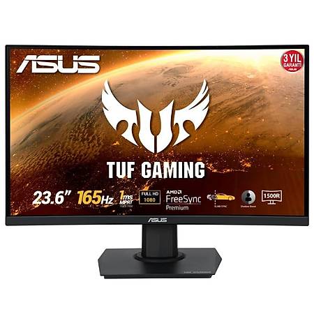ASUS TUF Gaming VG24VQE 23.6 1920x1080 165Hz 1ms HDMI DP Curved Led Monitör