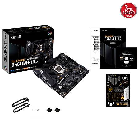 ASUS TUF GAMING B560M-PLUS DDR4 5000MHZ (OC) HDMI DP TYPE-C M.2 USB3.2 AURA RGB mATX 1200p
