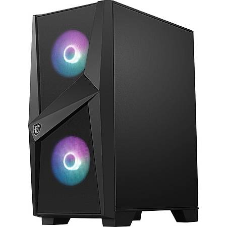 MSI MPG GUNGNIR 110R 3xA-Rgb 120mm Fan Temperli Cam ATX Gaming Bilgisayar Kasas PSU Yok