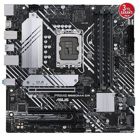ASUS PRIME B660M-A DDR4 5333MHz HDMI DP M.2 USB3.2 mATX Soket 1700