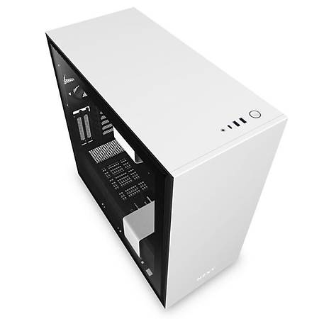 NZXT H710i Temperli Cam E-ATX MidTower Beyaz Siyah Kasa PSU Yok