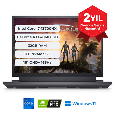 Dell G16 7630 i7-13700HX 32GB 1TB SSD 8GB RTX4060 16 QHD+ 165Hz Windows 11 G16763013WH