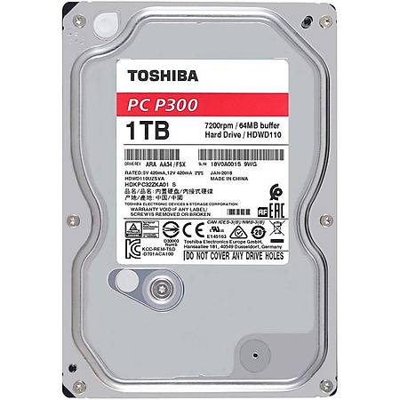 Toshiba P300 3.5 1TB 7200Rpm 64Mb Sata 3 HDWD110UZSVA