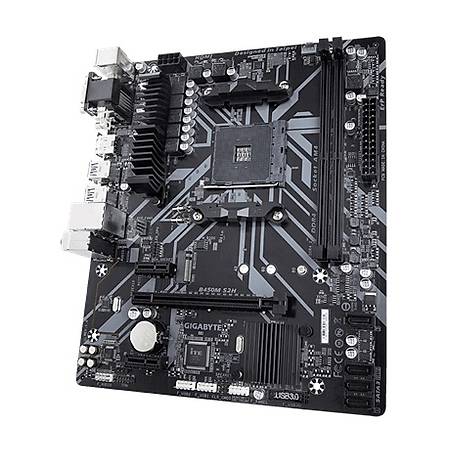 GIGABYTE B450M S2H DDR4 3200MHz (OC) VGA DVI HDMI M.2 AURA RGB mATX AM4
