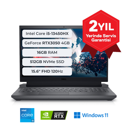 Dell G15 5530 i5-13450HX 16GB 512GB SSD 6GB RTX3050 15.6 FHD 120Hz Windows 11 G155530240102WH16GB