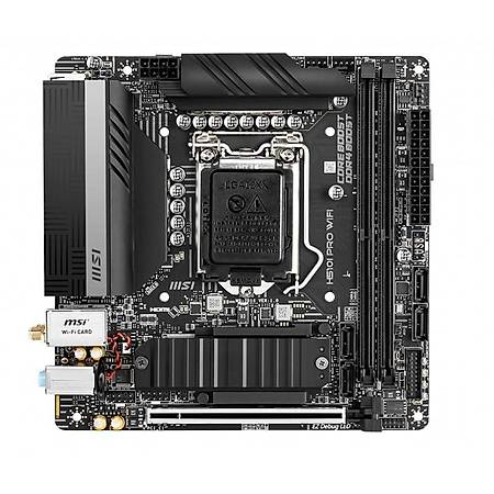 MSI H510I PRO DDR4 3200MHz HDMI DP M.2 USB3.2 Wi-Fi Mini-ITX 1200p