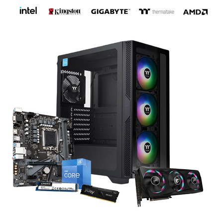 Powered By Gigabyte H610M-H Intel i5 12600 16GB 500GB SSD 12GB Radeon RX 6750 XT ELITE 650W PSU