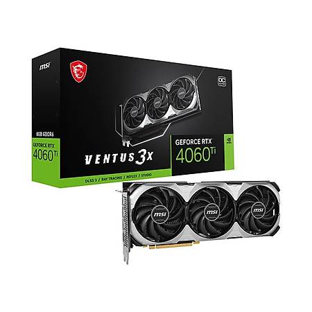 MSI GeForce RTX 4060 Ti VENTUS 3X 8G OC 8GB 128Bit DLSS 3 GDDR6