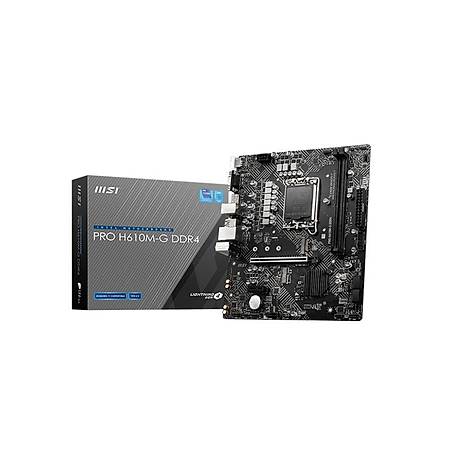 MSI PRO H610M-G DDR4 3200MHz VGA HDMI DP M.2 USB3.2 mATX 1G LAN Soket 1700