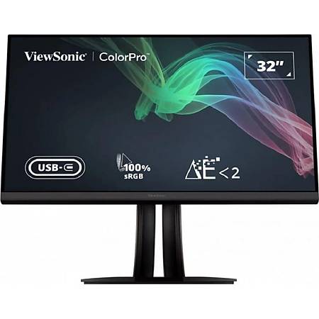 ViewSonic VP3256-4K 31.5 3840x2160 60Hz 5ms HDMI DP Type-C HDR10 Curved  IPS Monitr