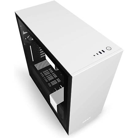 NZXT H710 Temperli Cam E-ATX MidTower Siyah Beyaz Kasa PSU Yok