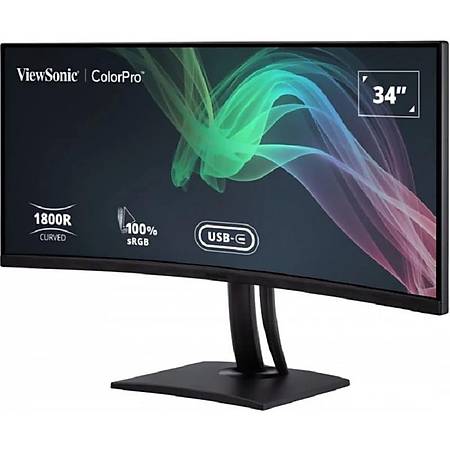 ViewSonic VP3481A 34 3440x1440 100Hz 5ms HDMI DP Type-C HDR10 Curved Led Monitr