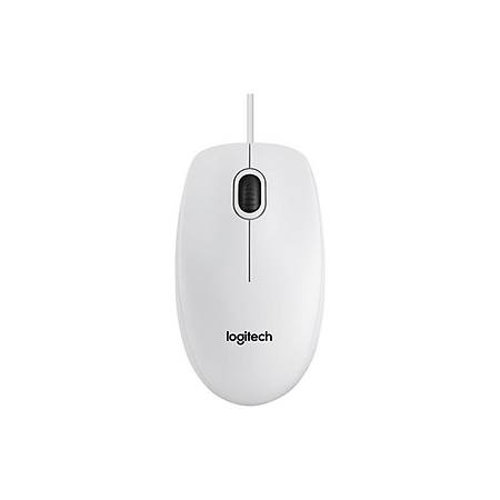 Logitech B100 Kablolu Mouse Beyaz 910-003360