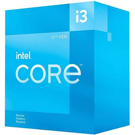 Intel Core i3 12100F Soket 1700 3.3GHz 12MB Cache lemci Fanl Kutulu