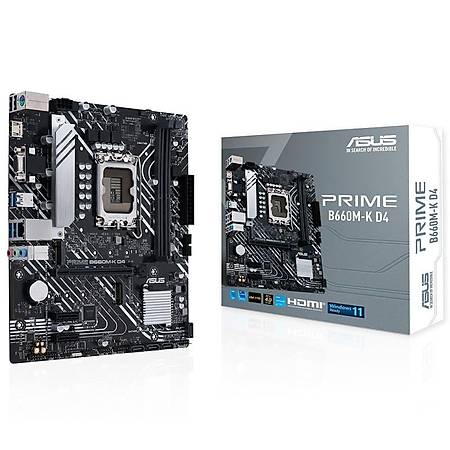 ASUS PRIME B660M-K DDR4 5333MHz VGA HDMI M.2 USB3.2 mATX Soket 1700