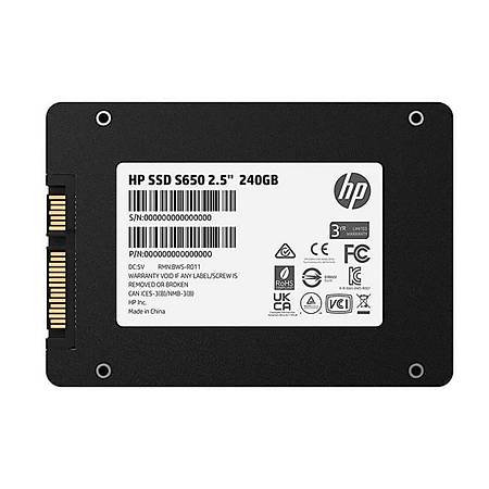 HP S650 240GB Sata 3 SSD Disk 345M8AA