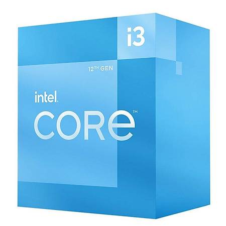Intel Core i3 12100 Soket 1700 3.3GHz 12MB Cache Ýþlemci Fanlý Kutulu