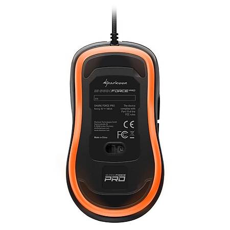Sharkoon Shark Force Pro Turuncu Led Aydnlatmal Gaming Mouse