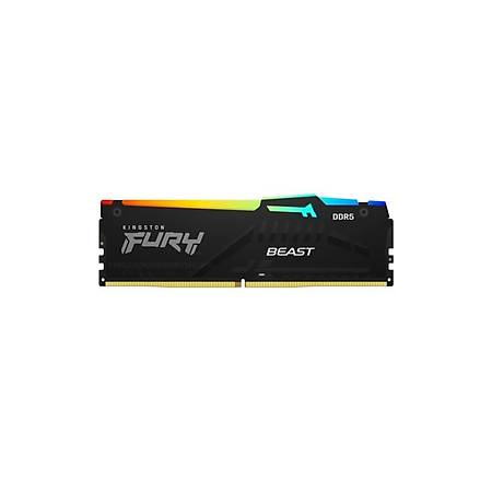 Kingston Fury Beast RGB 16GB DDR5 5200MHz CL40 Soðutuculu Ram KF552C40BBA-16