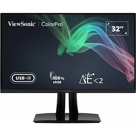 ViewSonic VP3256-4K 31.5 3840x2160 60Hz 5ms HDMI DP Type-C HDR10 Curved  IPS Monitr